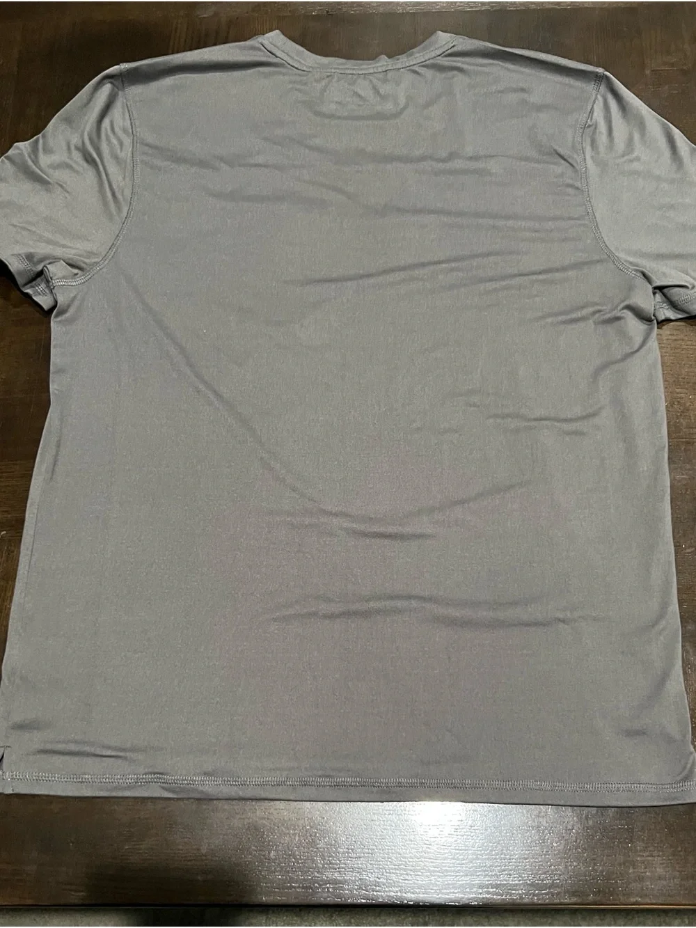Avalanche Men's L Short Sleeve Crew Neck Activewear T-Shirt Gray Zip Pocket